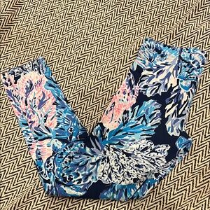 Floral Kids Leggings - Blue and Pink